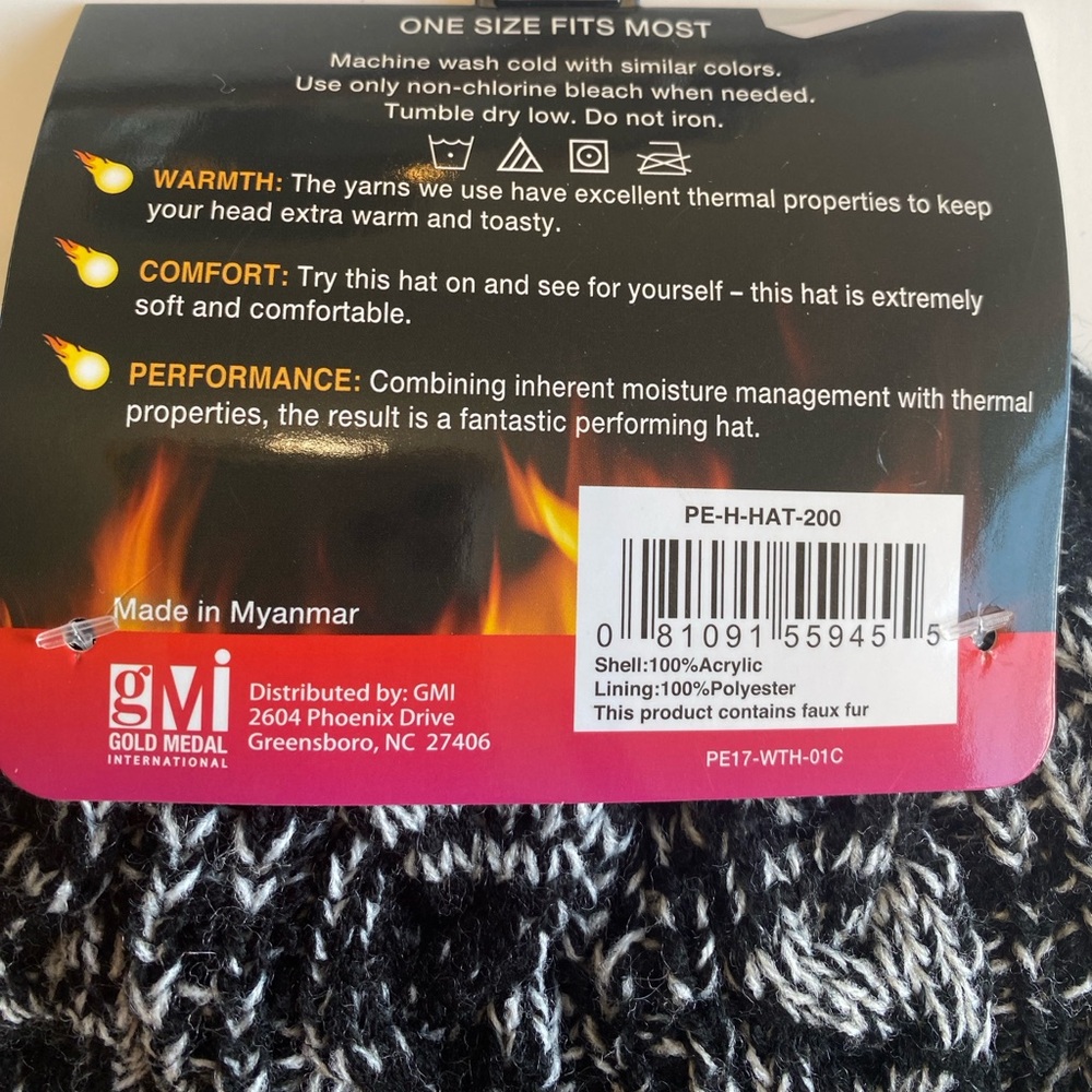 Polar Extreme Black & White Women's Thermal Insulated Winter Knit Hat Beanie … - Picture 10 of 11